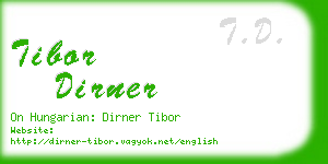 tibor dirner business card